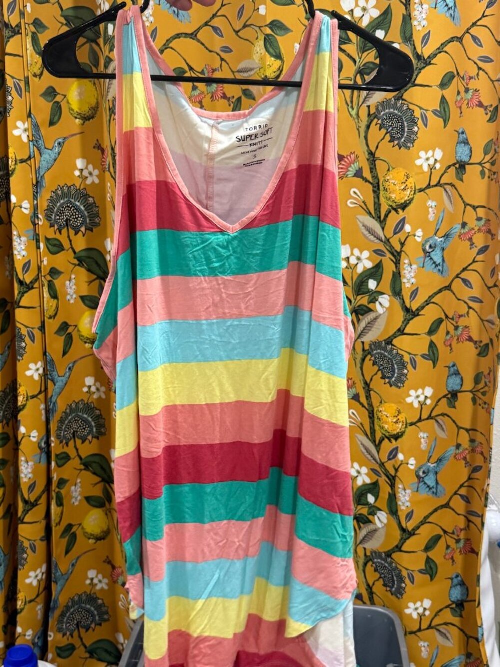 orrid Favorite Tunic V Neck Tunic Tank Multi Pastel Stripe  Size 5